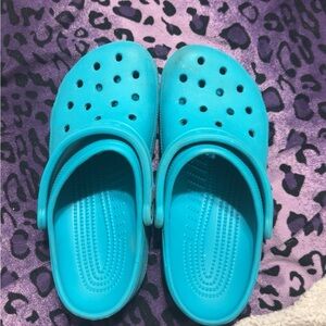 CROCS Women's Bright Blue Mules